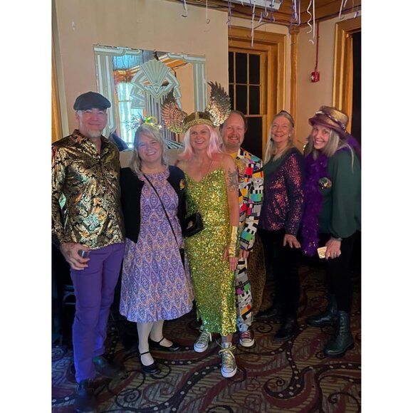 Women's 1950 Boatneck Cap Sleeve Vintage Swing Cocktail Party Dress with Pockets - Picture 3 of 6